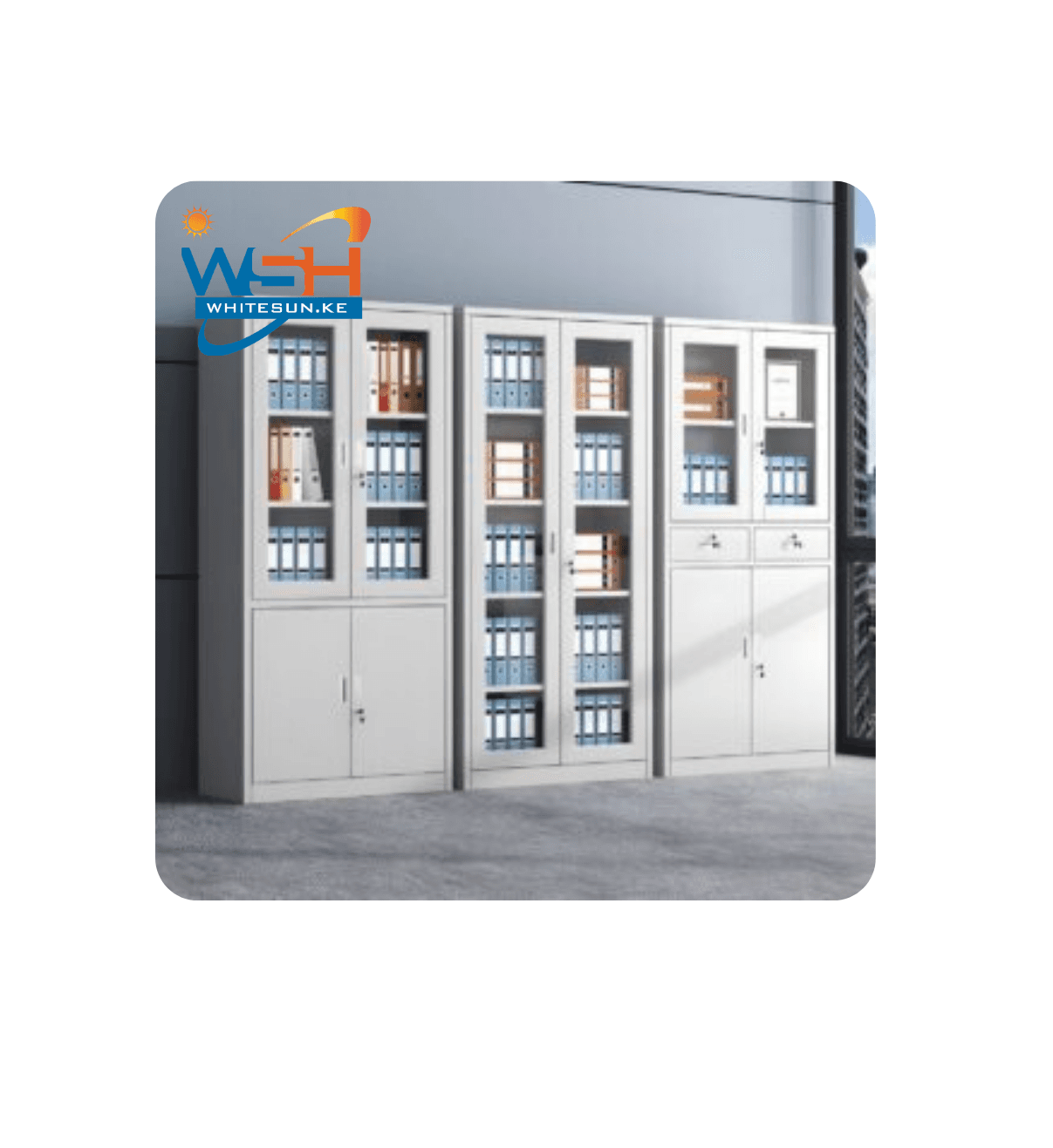 2-Door metallic storage cabinet