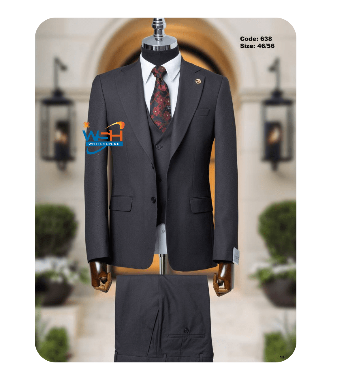 Classic charcoal Three-Piece Suit Thumbnail 2