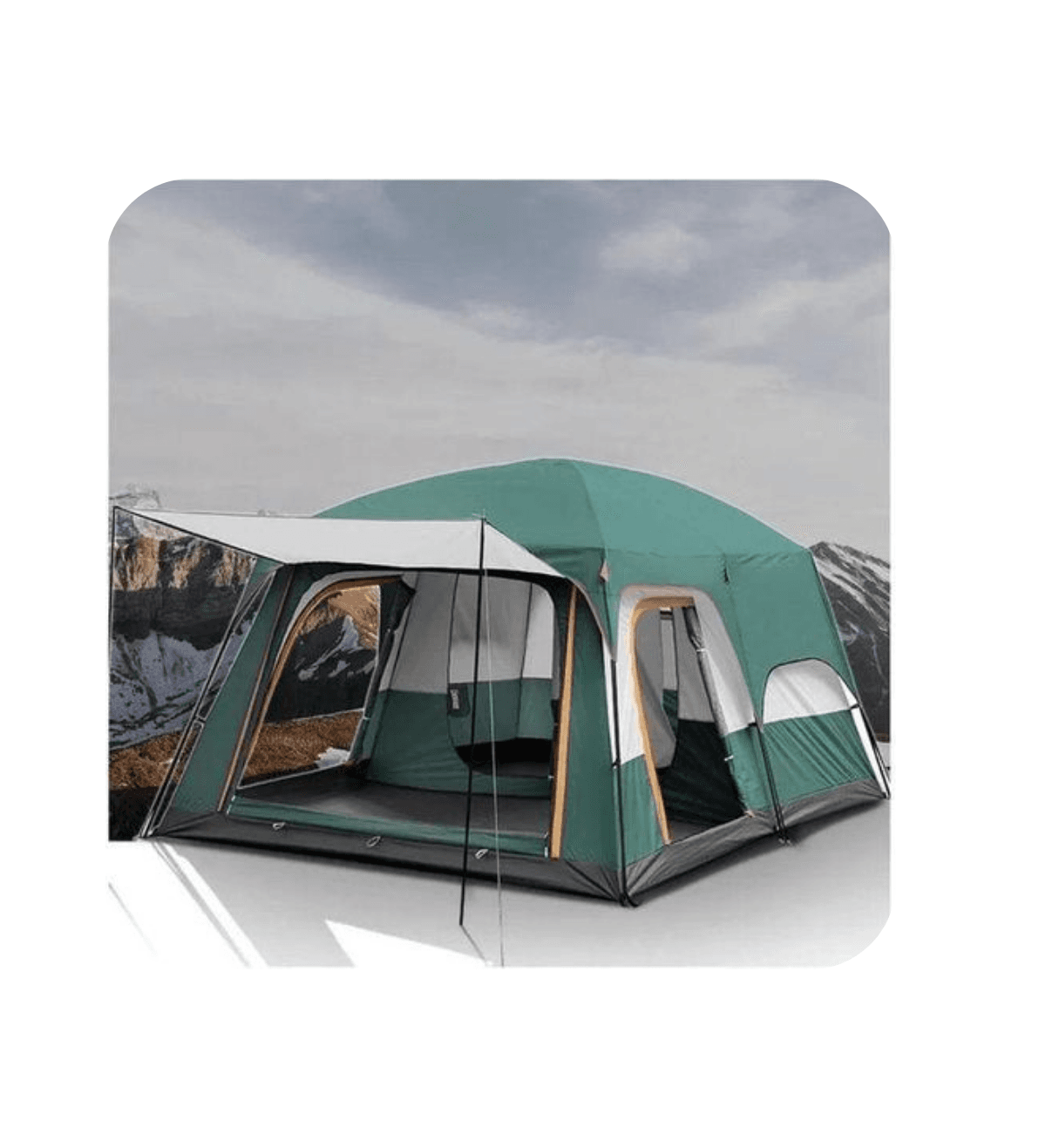 Huge Family Tent Canvas-Double Room - 10-15 Persons - 430cms*305cms*210cms