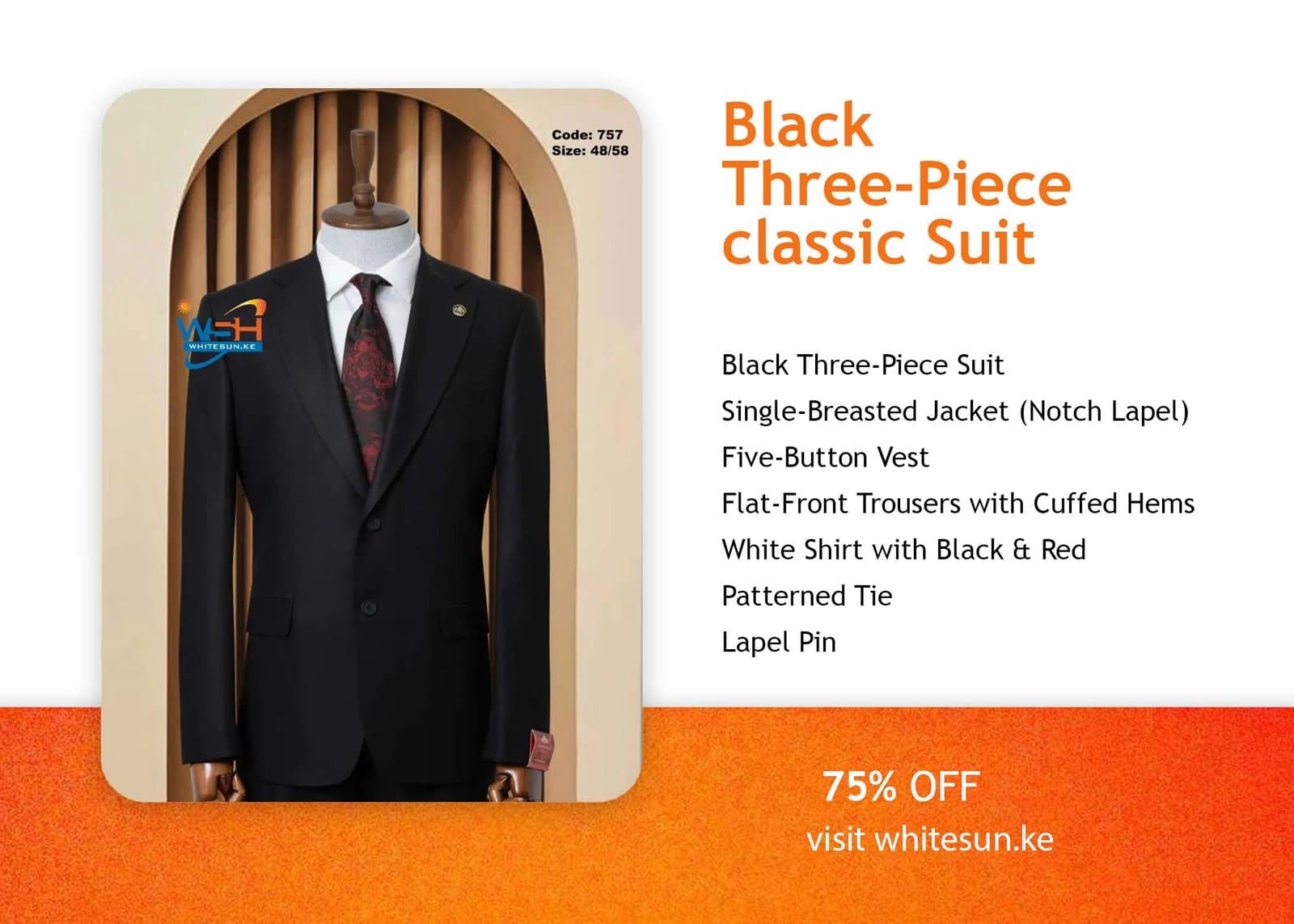 Elegant Three-Piece classic Suit Thumbnail 5