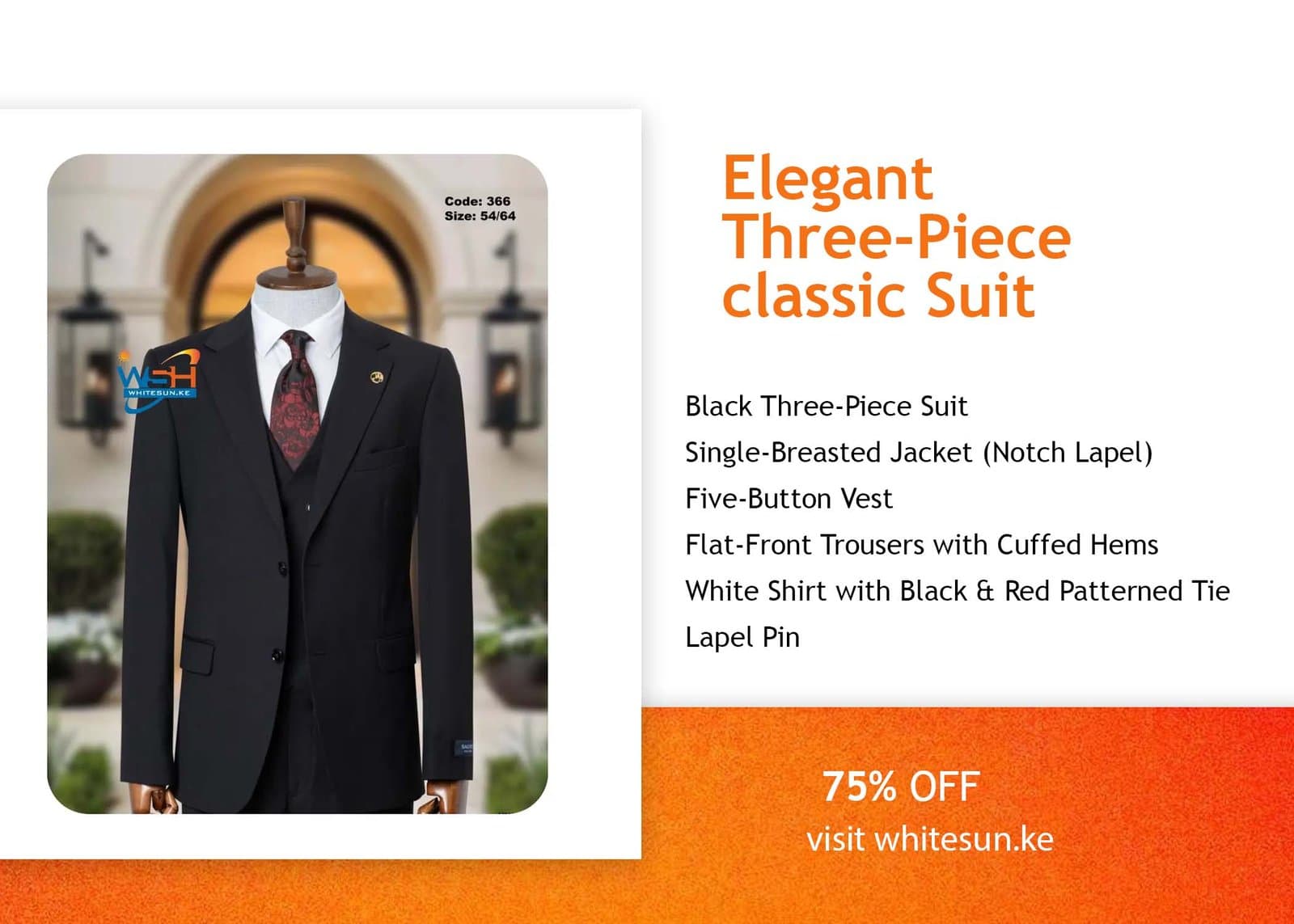 Elegant Three-Piece classic Suit Thumbnail 4