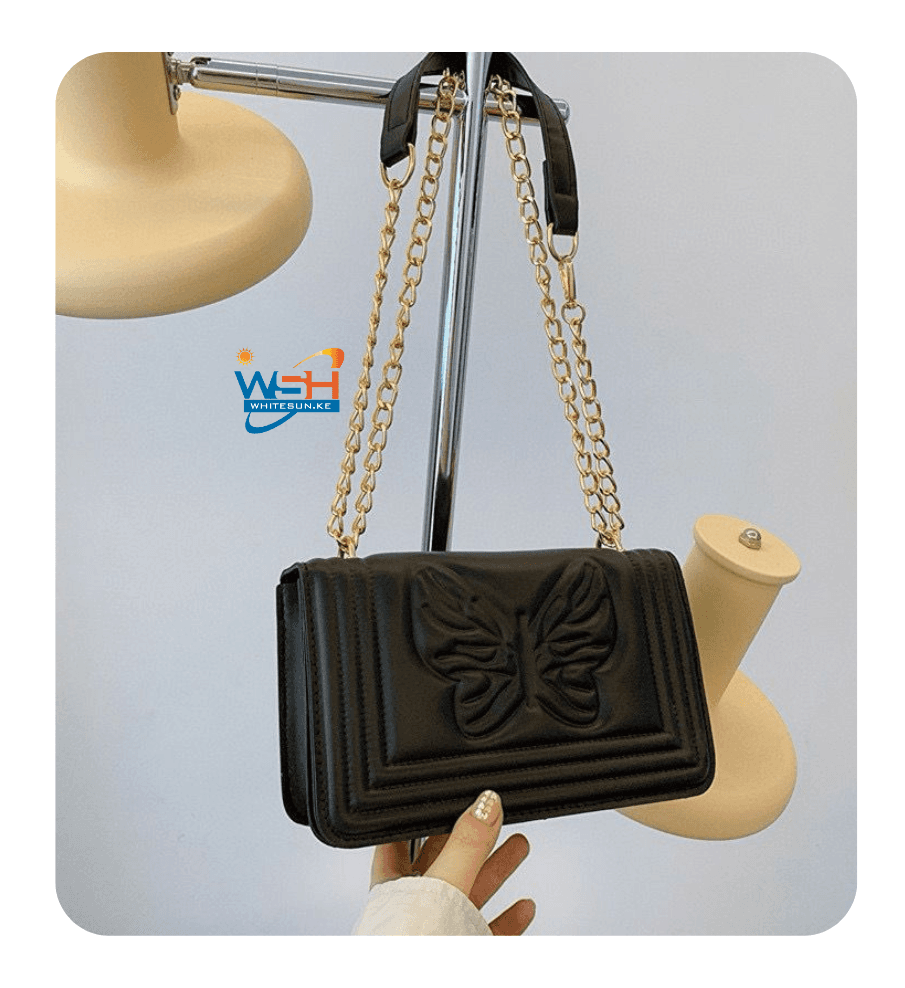 Handbag Butterfly Design Black