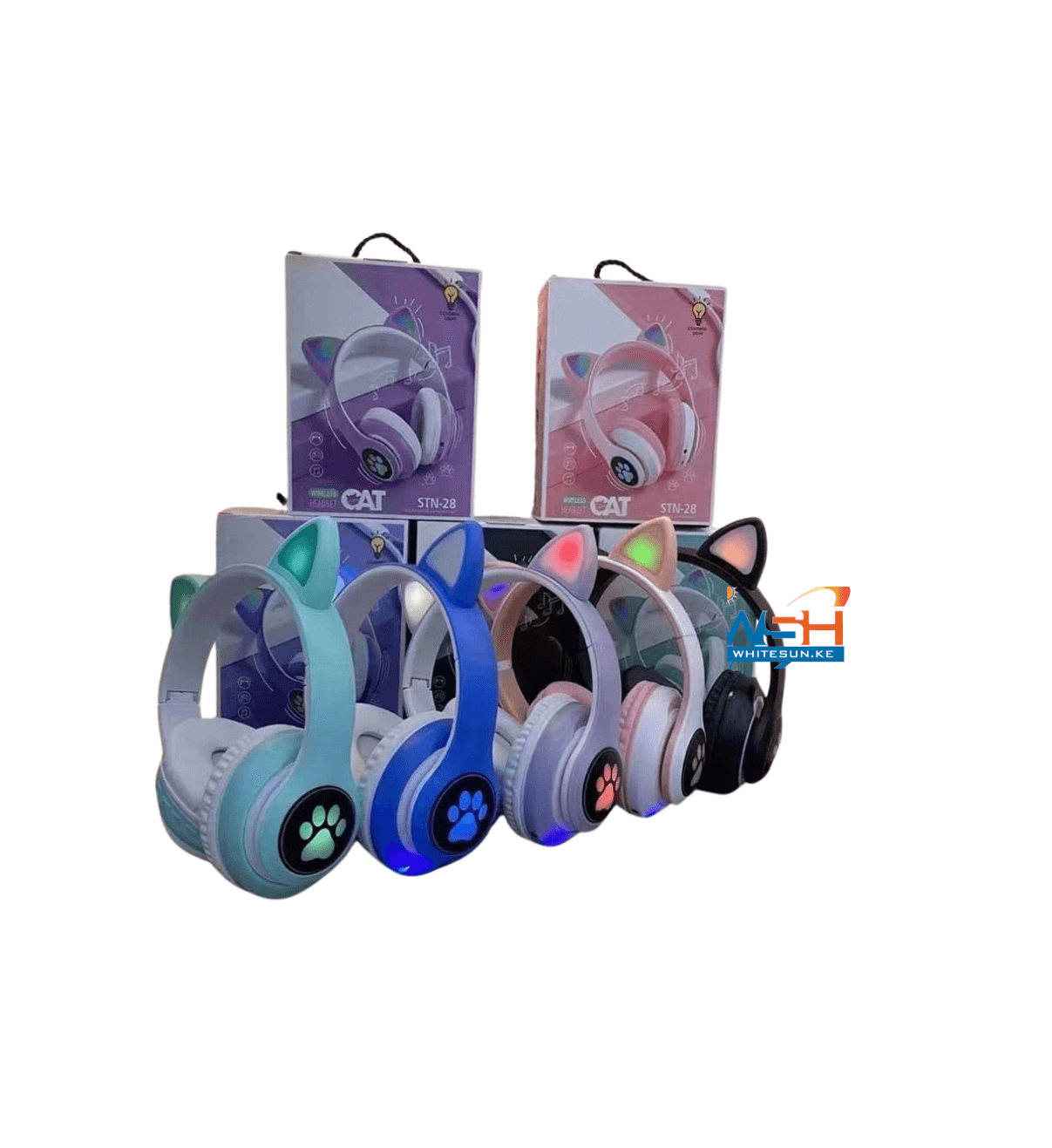 P47M Cat ear headphones with led, microphone and excellent audio