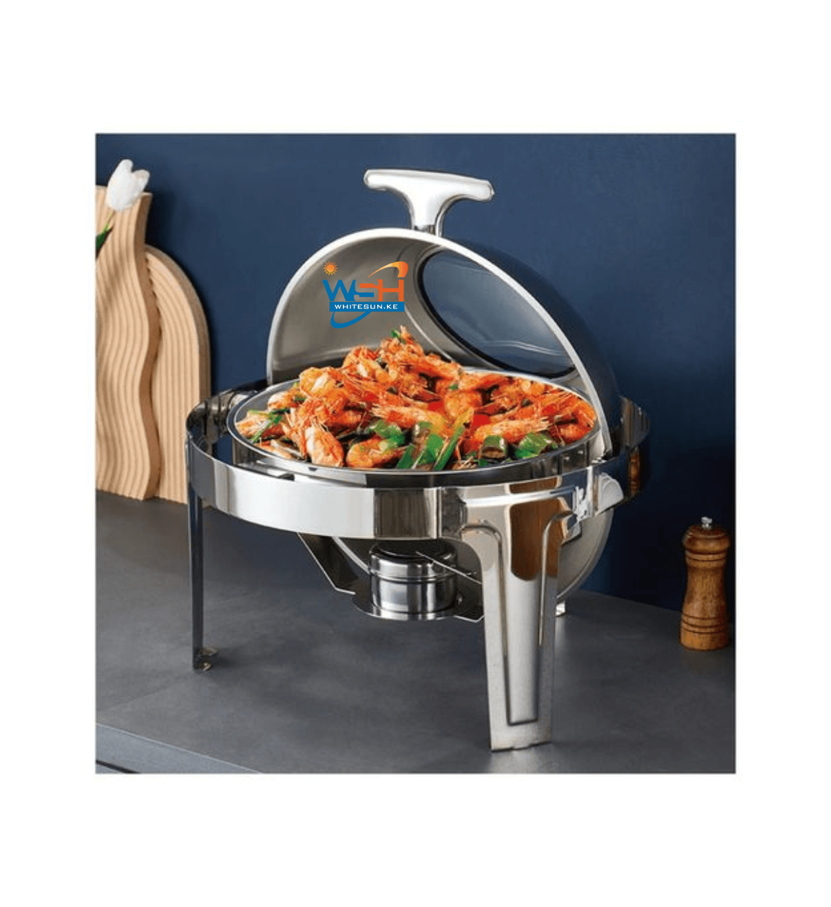 Luxury Buffet Chafing Dish- Commercial Catering Food Warmers For Parties-Stainless Steel Foldable Chafer With Lid Thumbnail 2