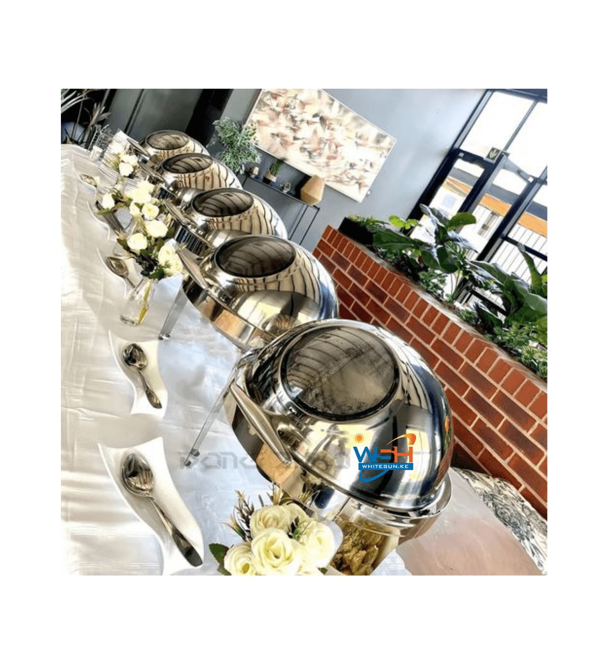 Luxury Buffet Chafing Dish- Commercial Catering Food Warmers For Parties-Stainless Steel Foldable Chafer With Lid Thumbnail 3