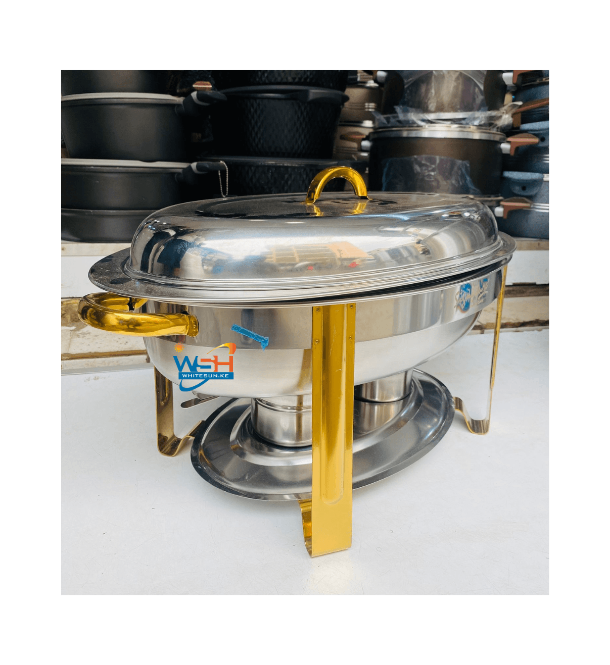 Signature 5.5L Oval Cheffing Dish with Golden Legs