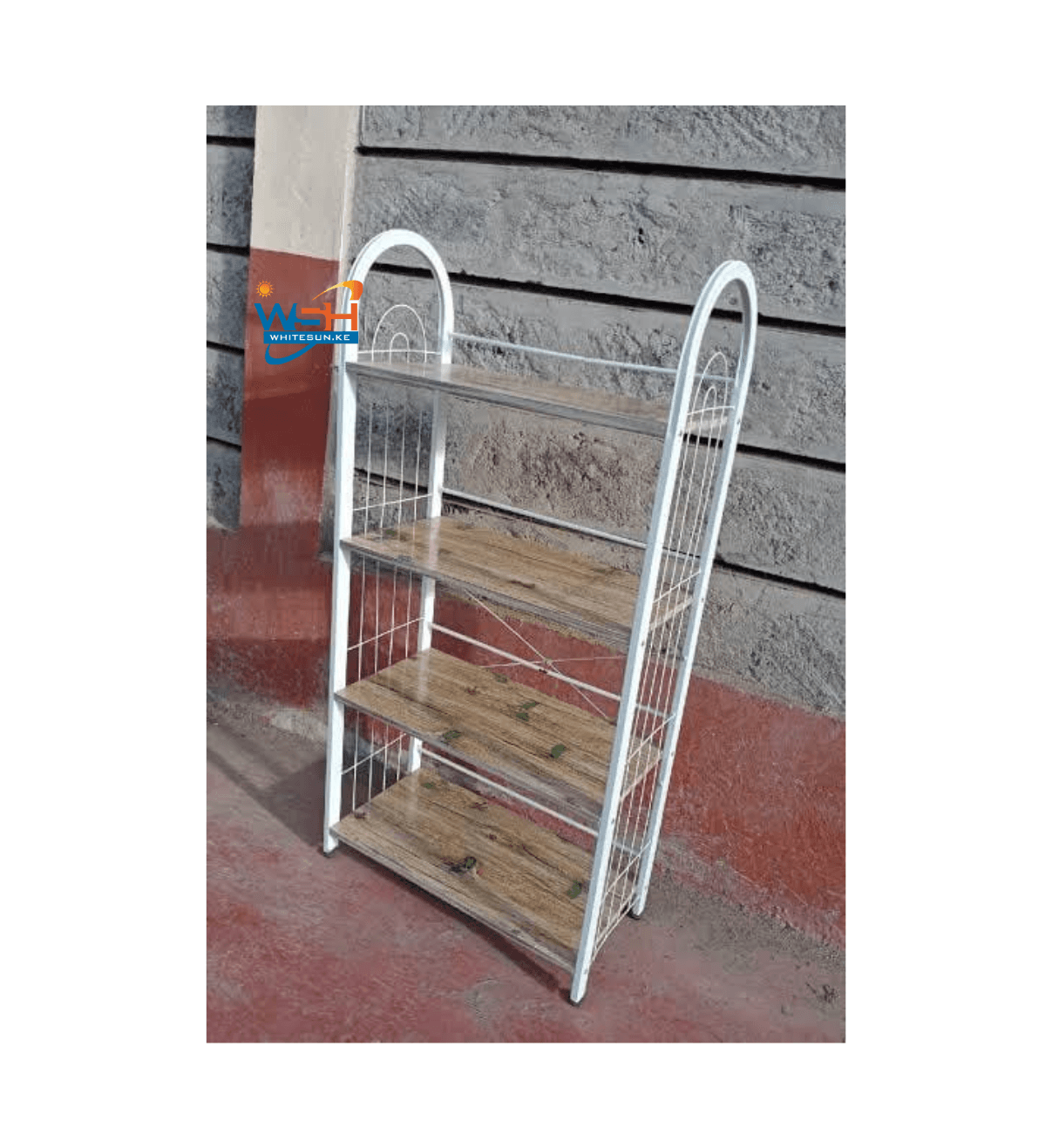 4-Layer Multipurpose Shoe Rack With Smooth Finish Natural Wooden Shelves