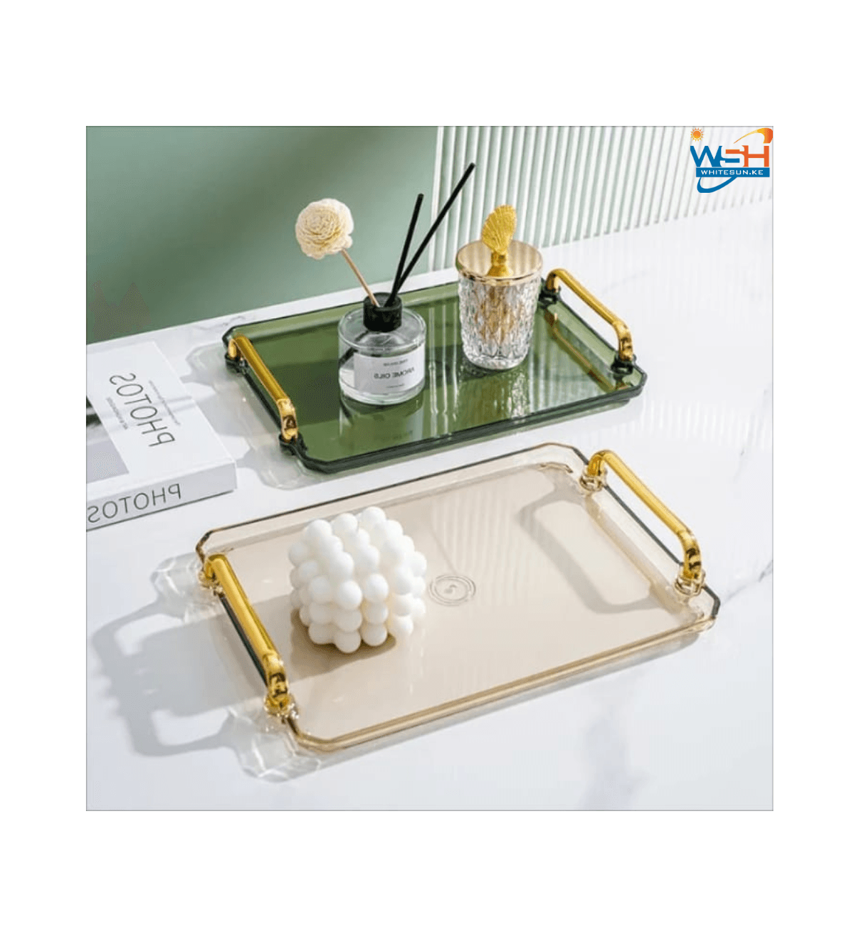 CREAMY STORAGE ORGANIZER TRAY