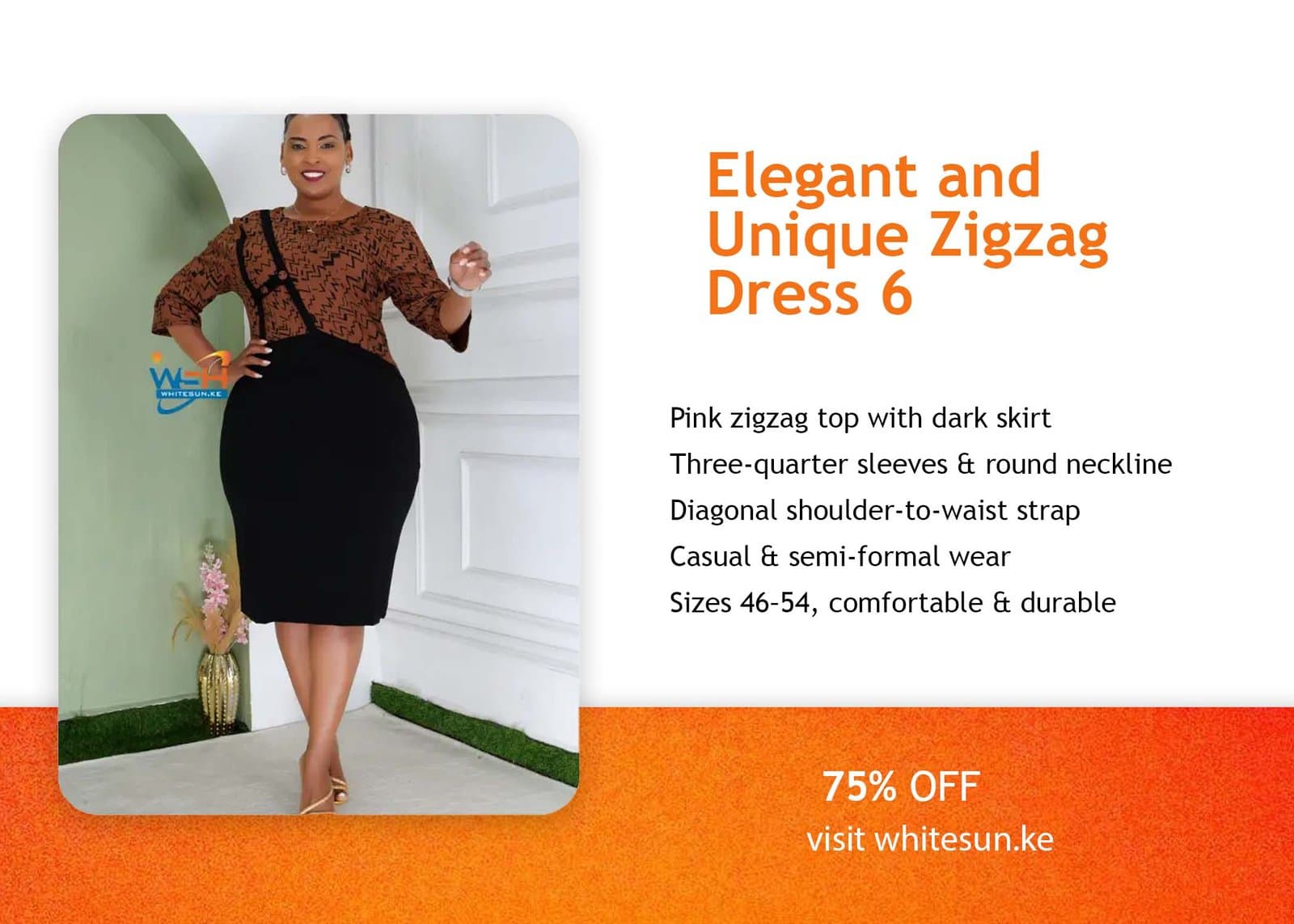 Elegant and Unique Zigzag Dress 6