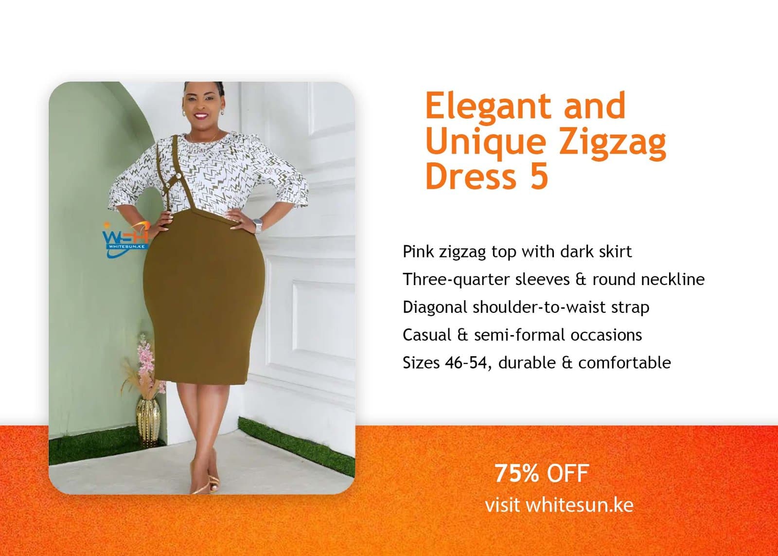 Elegant and Unique Zigzag Dress 5