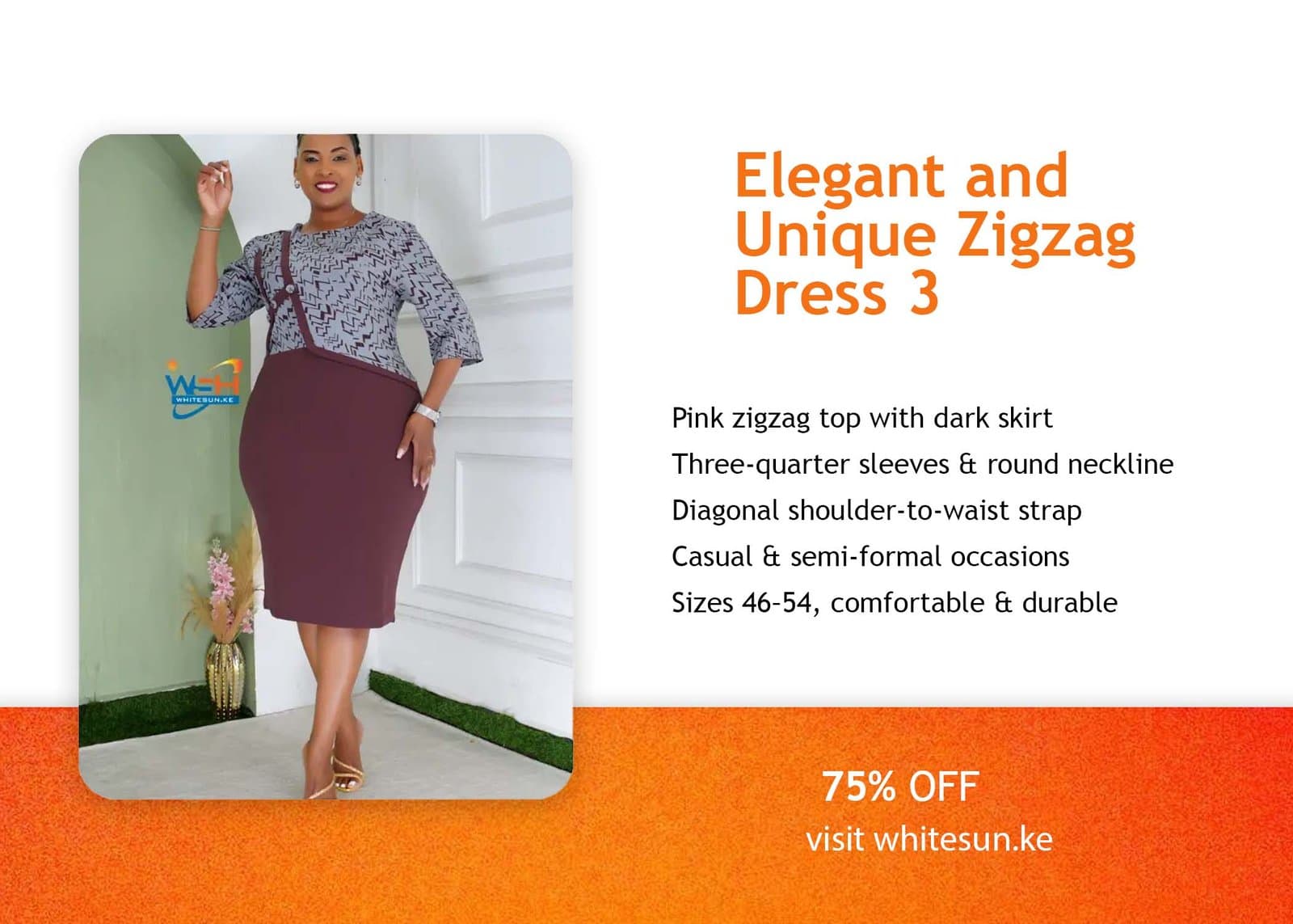 Elegant and Unique Zigzag Dress 3