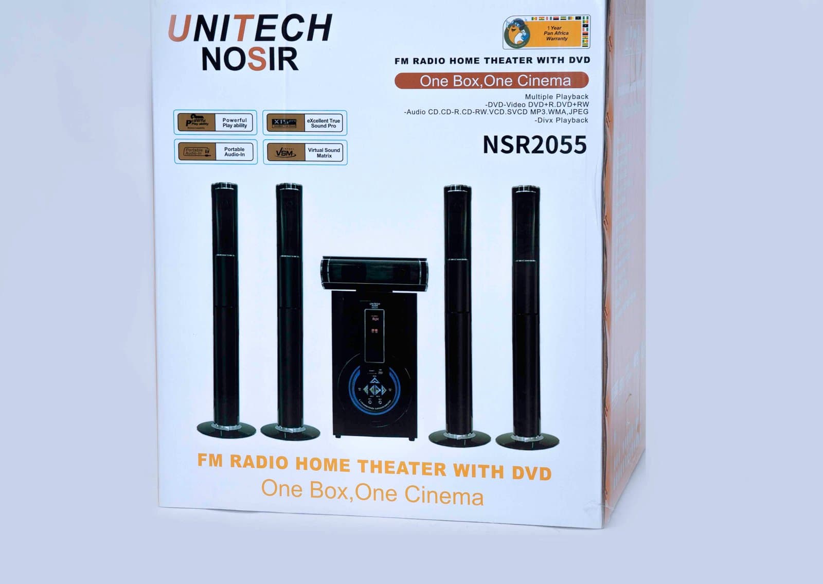 Whitesun NOSIR Speaker 2055 2.1 FM Radio Home Theater System – 160 W RMS, Full-Range Drivers, USB/SD & Bluetooth Playback