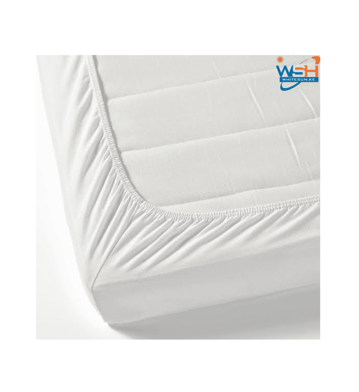 4.5*6 supersoft white fitted single bedsheet Thumbnail 3