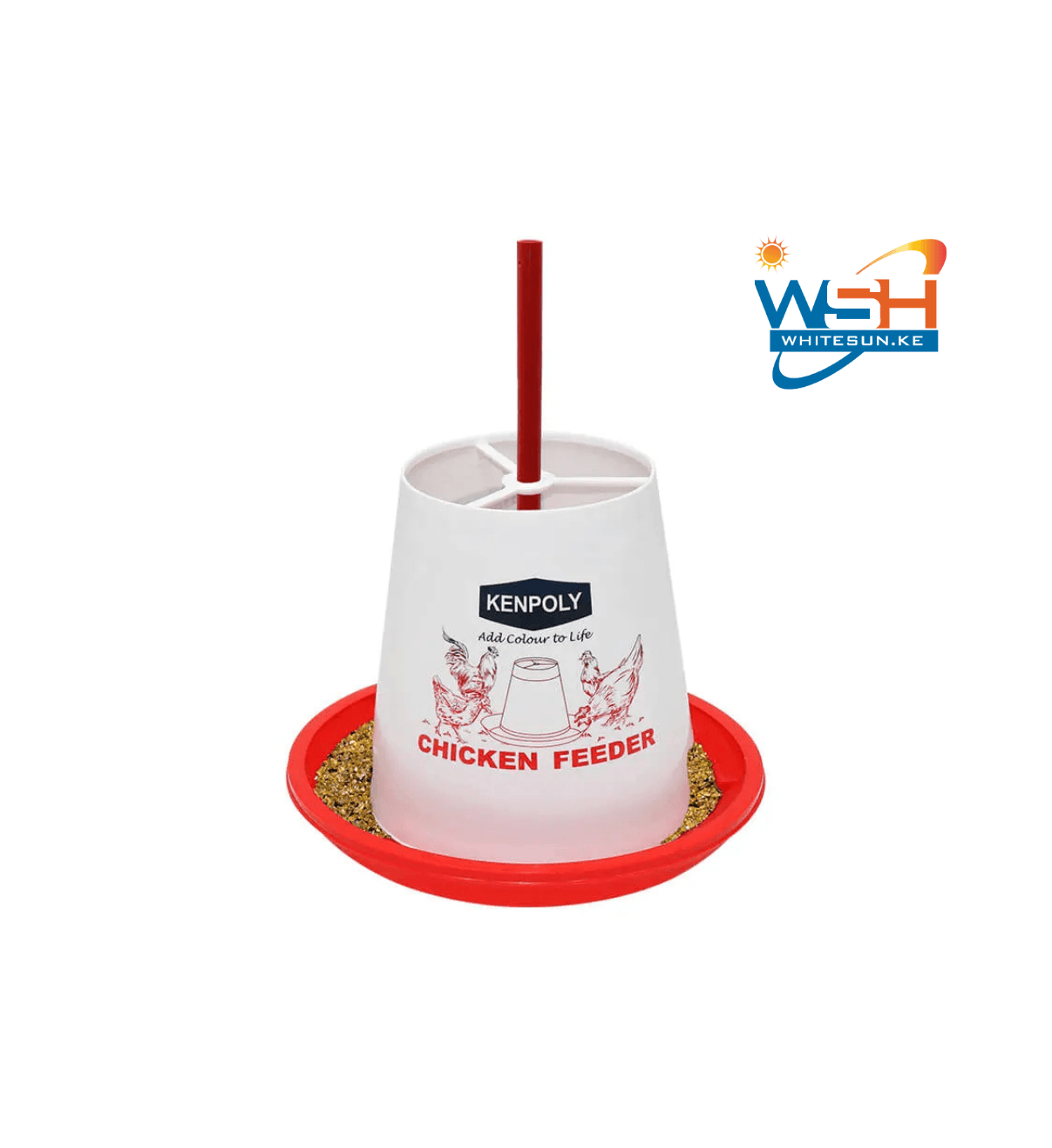 CHICKEN FEEDER WITH ROD