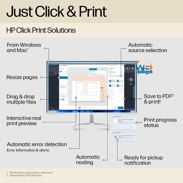 HP DesignJet T210 24-in Printer 2025 Edition, 8AG32D#B1K Thumbnail 8