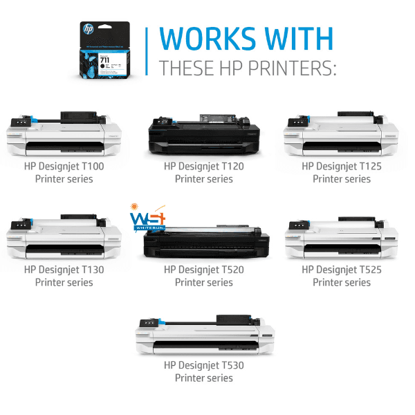 HP 711 80-ml Black DesignJet Ink Cartridge, CZ133A Thumbnail 2