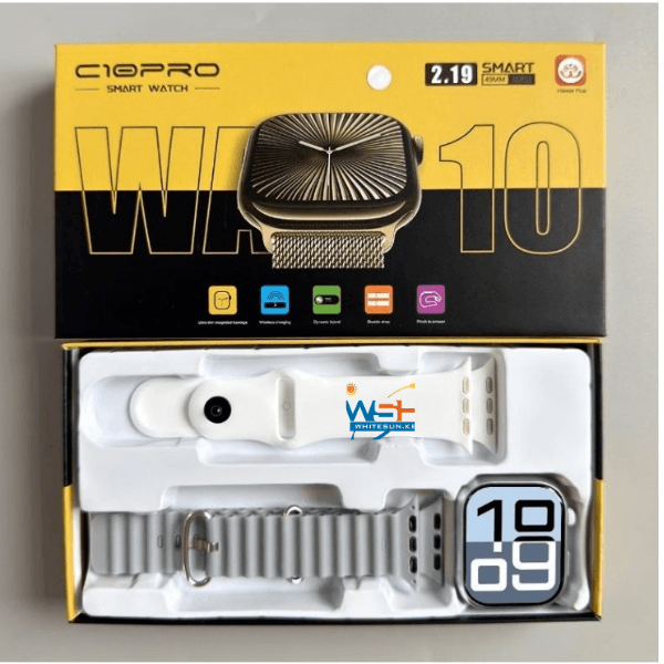 Smart Watch C10 Pro 2.19 Inch BT Call Sports Watches Double Strap Wireless Charger Pro Max Smartwatch