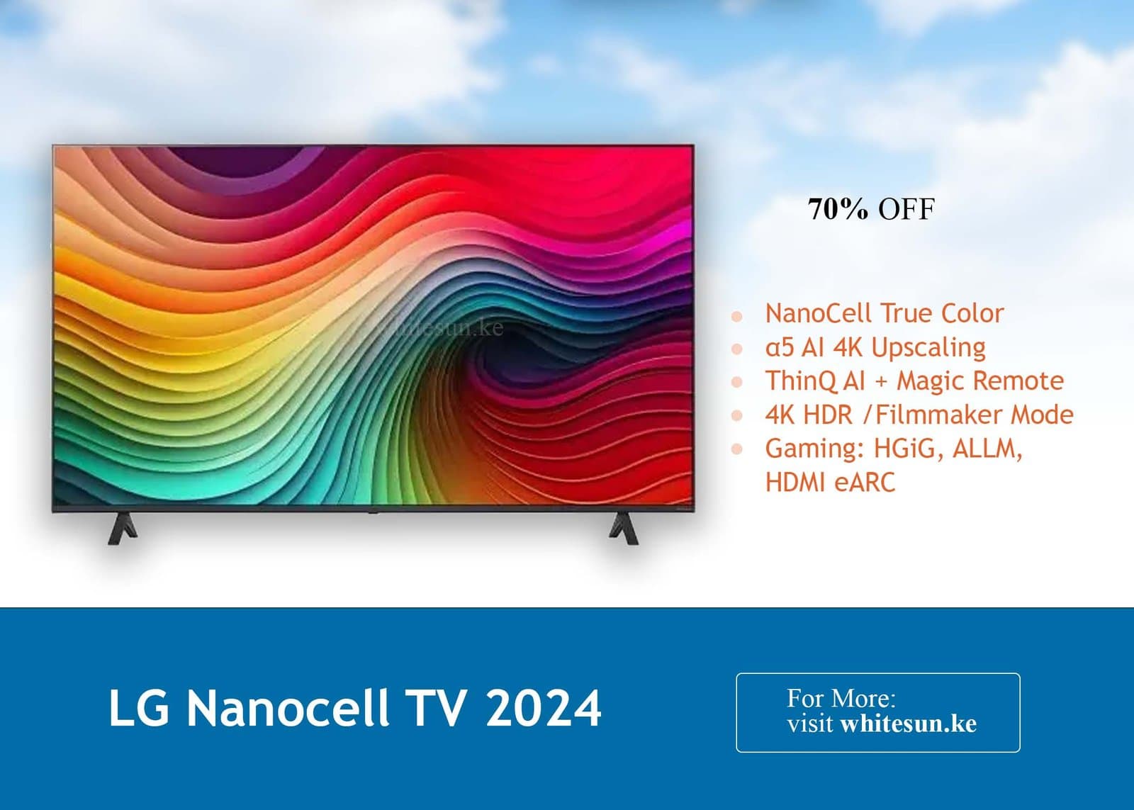 LG Nanocell TV 2024 | 55 Inch | webOS24 | Smart TV AI | Magic Remote | HDR10