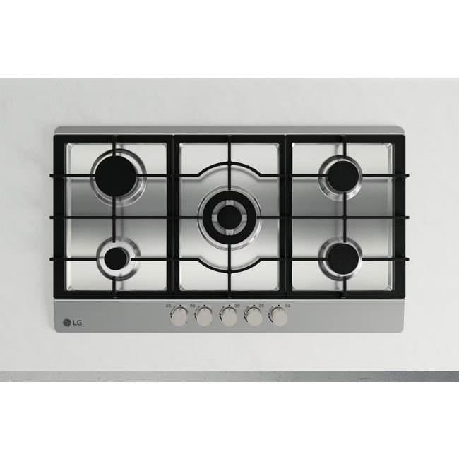 LG Built-in 900 Gas Cooktop |5 Burners | Stainless Steel | Heavy duty grates