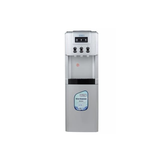 SOLSTAR WD84E-SLBSS Hot, Cold & Normal Water Dispenser - Silver, with 12L Cabinet
