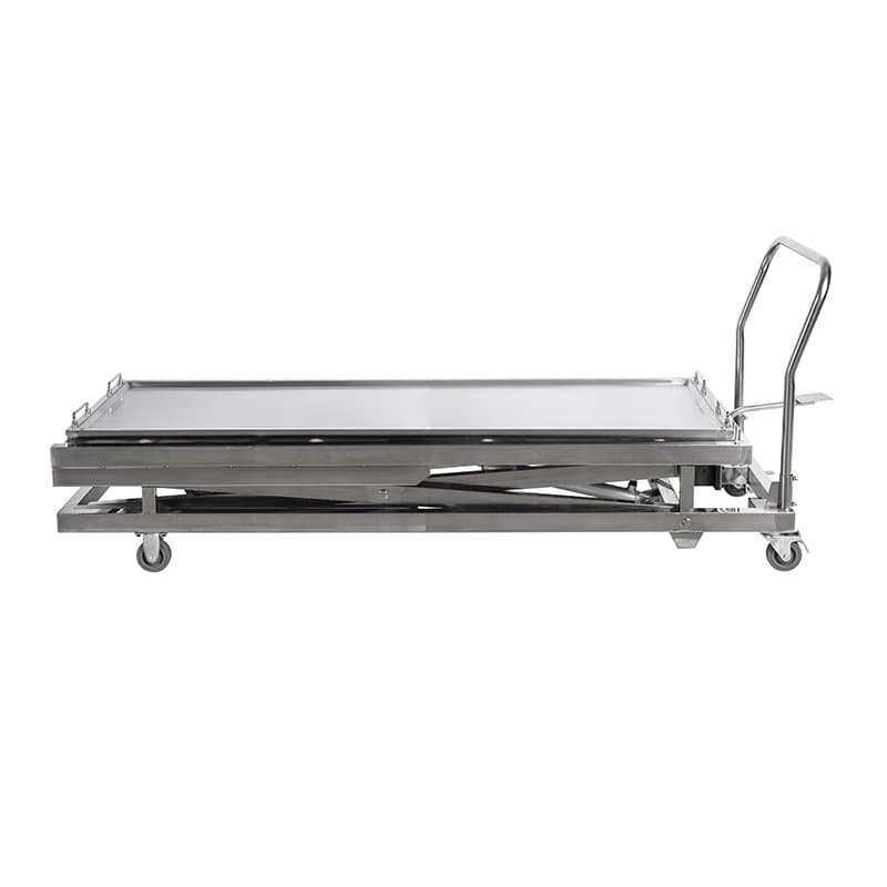 Stainless steel hydraulic mortuary corpse lift trolley YSSJT-52A