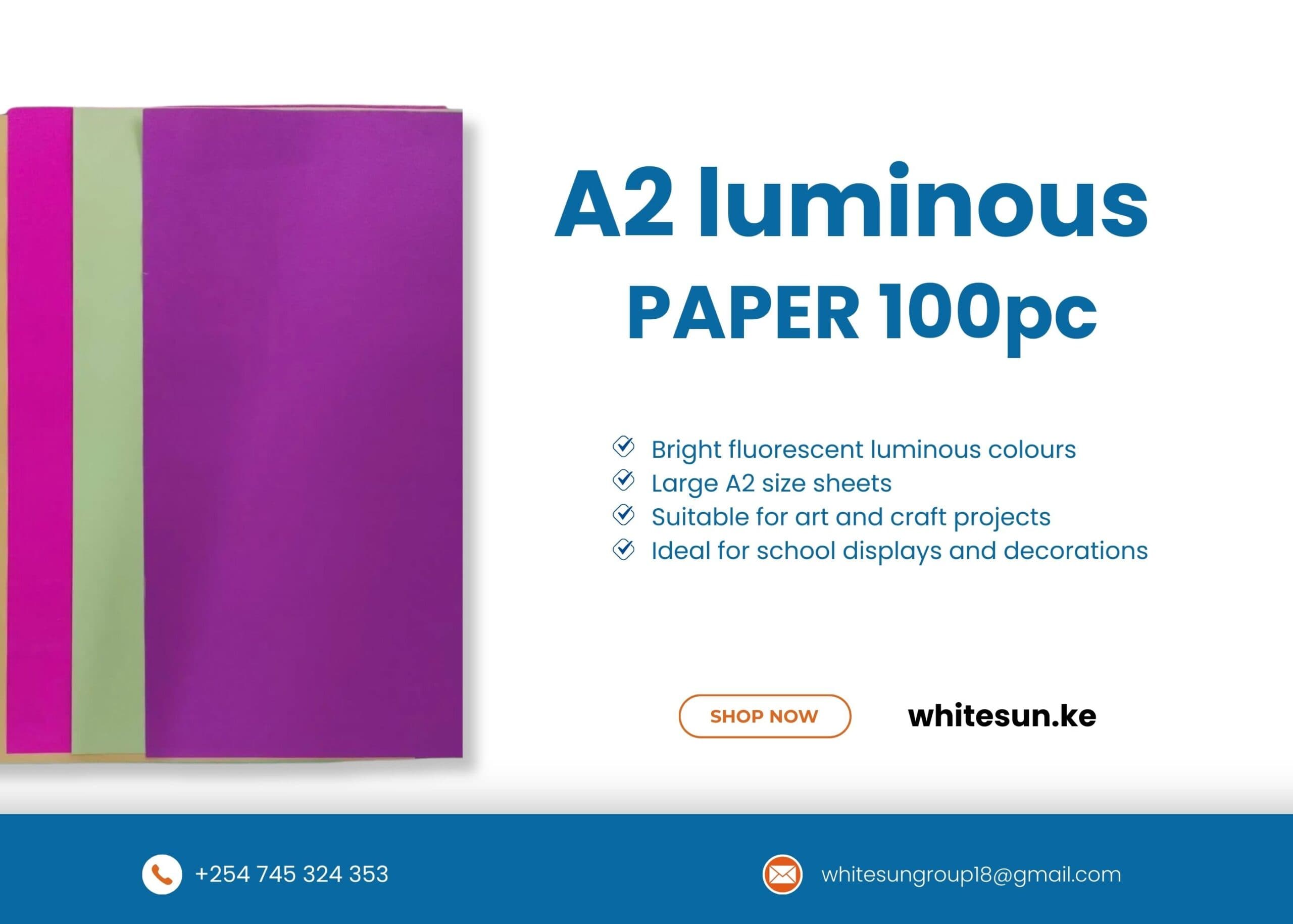 A2 luminous paper 100pc