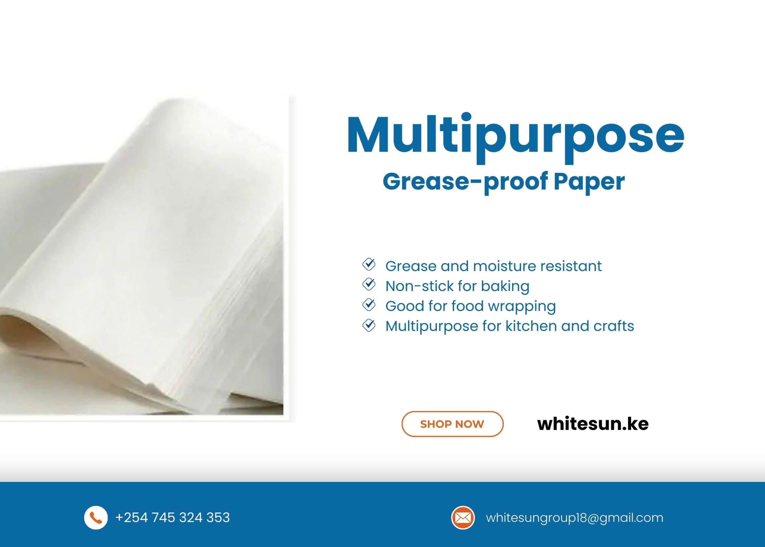 Multipurpose Grease-proof Paper/ Parchment Paper A 1  Ream