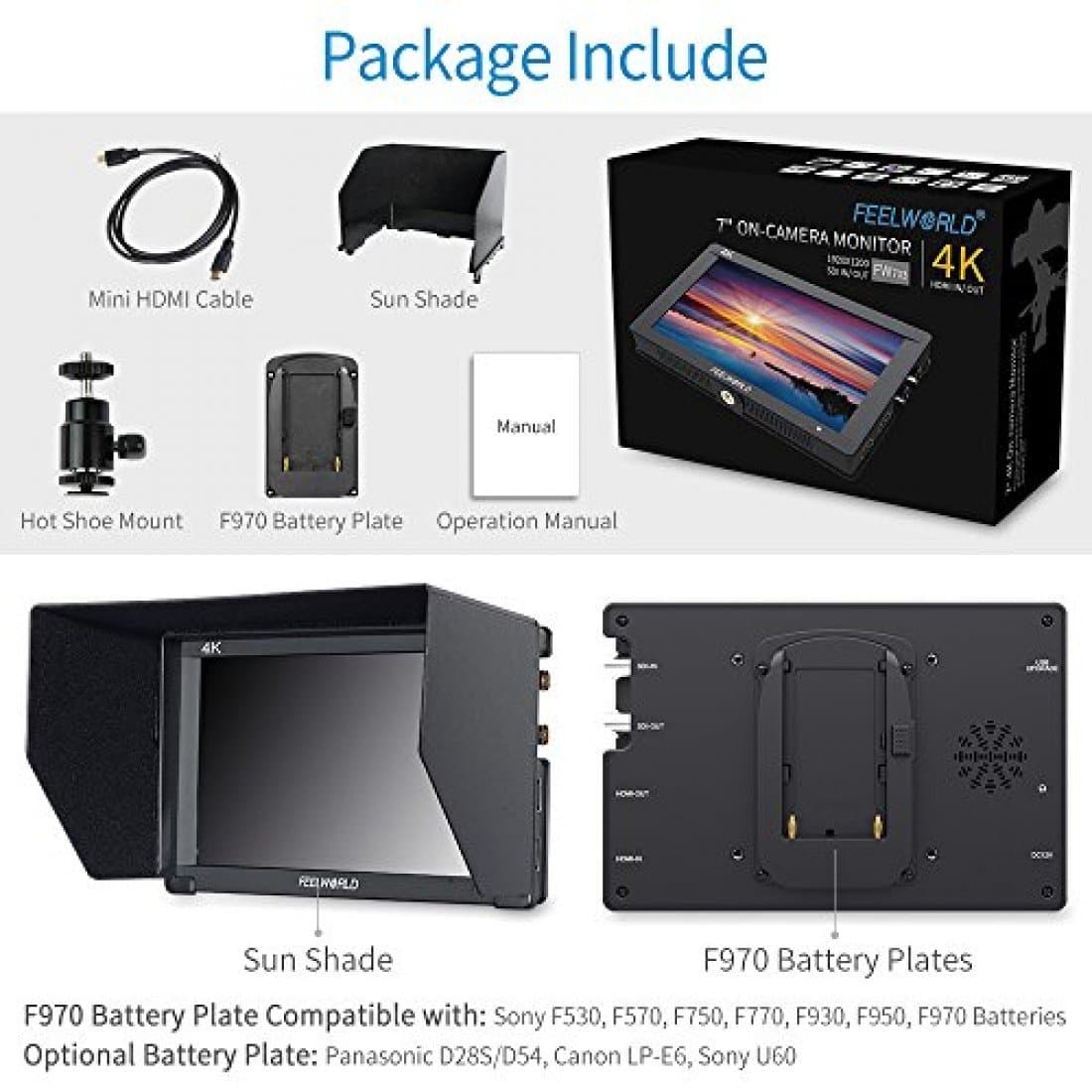 Feelworld FW703 7 inch Camera Field Monitor with HDMI and SDI Thumbnail 3