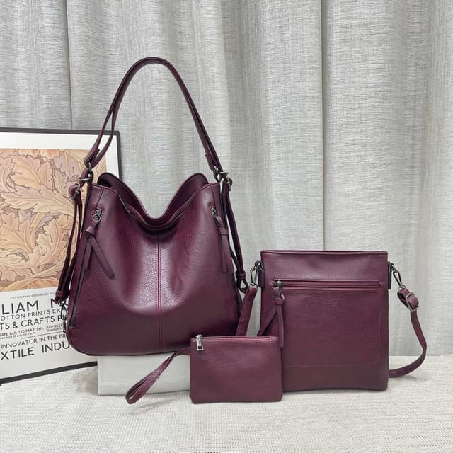 043-whitesun-3in1-royasoft-leather-ladies-handbag-maroon-colour-beautiful-valentines-gift-for-wife-gift-for-sister-auntie-grandma-santa-gift-pack-mothers-day-gift-girlfriend