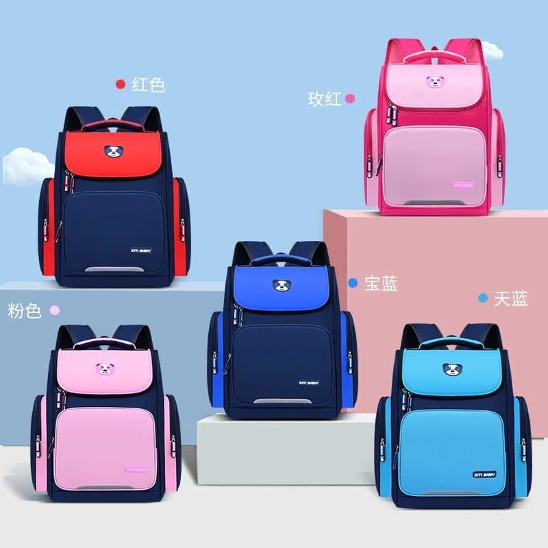 246# Whitesun Sm bear kids school bag medium size tough fabric material bag for boys and girls Thumbnail 9