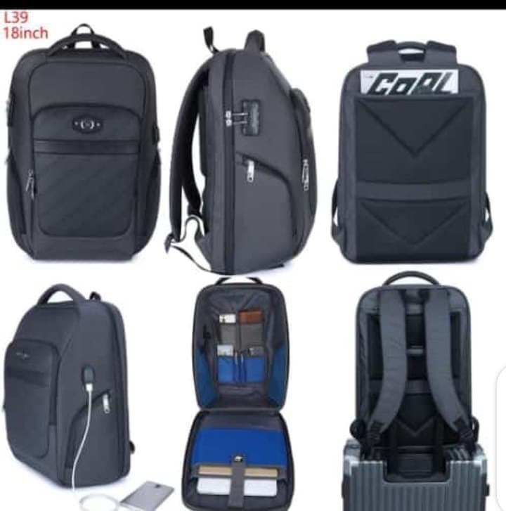 130#whitesun Executive Denggao hardcase executive backpack for men and women laptop bag work and errands bag antitheft bag with usb port and pin lock system