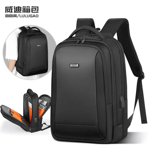 120# Whitesun Blaize Executive business backpack with multiple compartments padded with USB cable