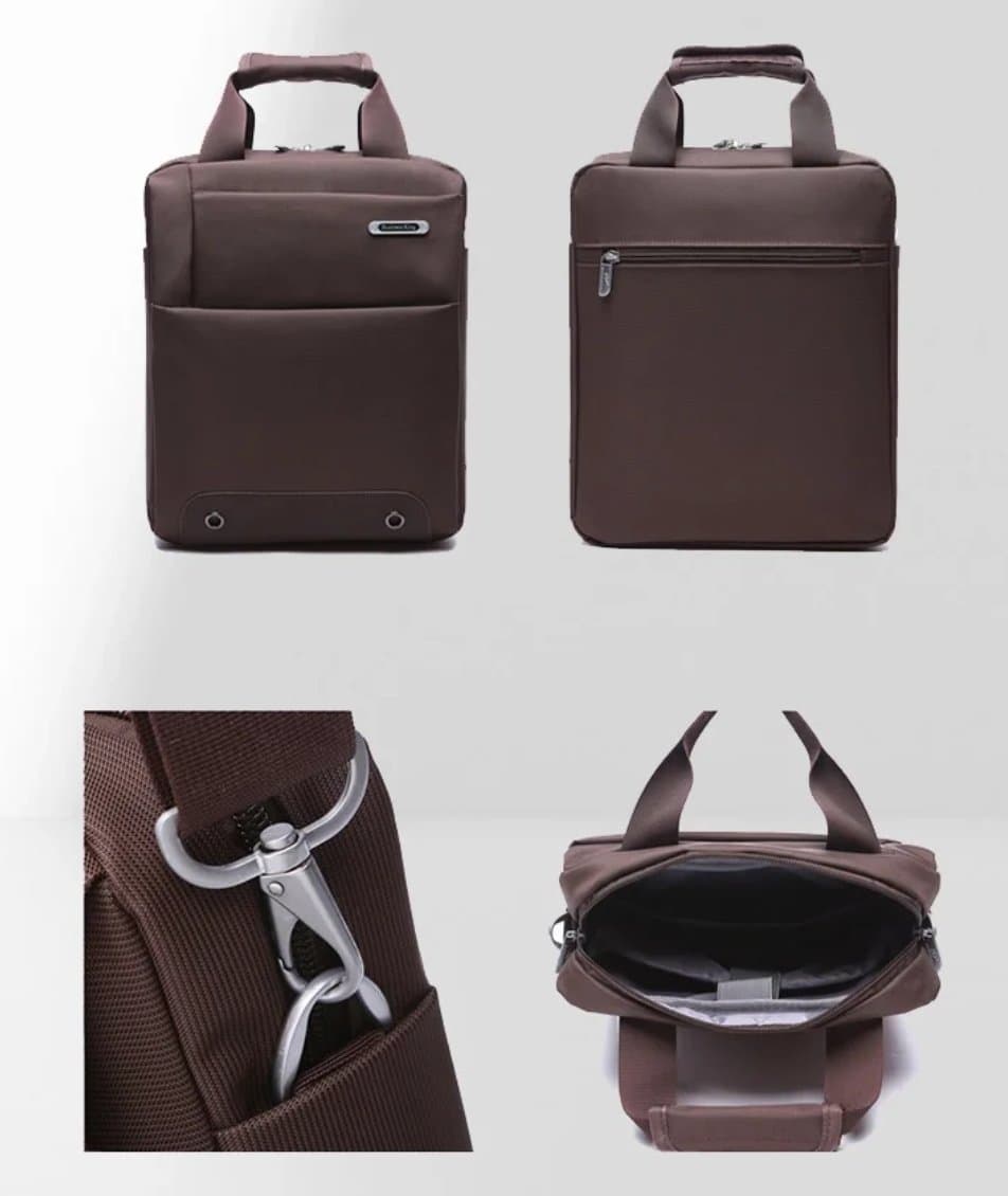 128# Whitesun Executive Business King sidebag 14″ inches Large capacity laptop backpack Brown colour