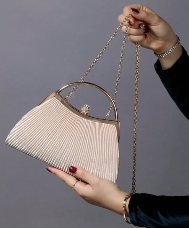 072-whitesun-elegant-pleated-handbag-for-women-gold-frame-evening-purse-with-chain-strap-and-jeweled-clasp-ideal-birthday-or-anniversary-gift-gold-colour