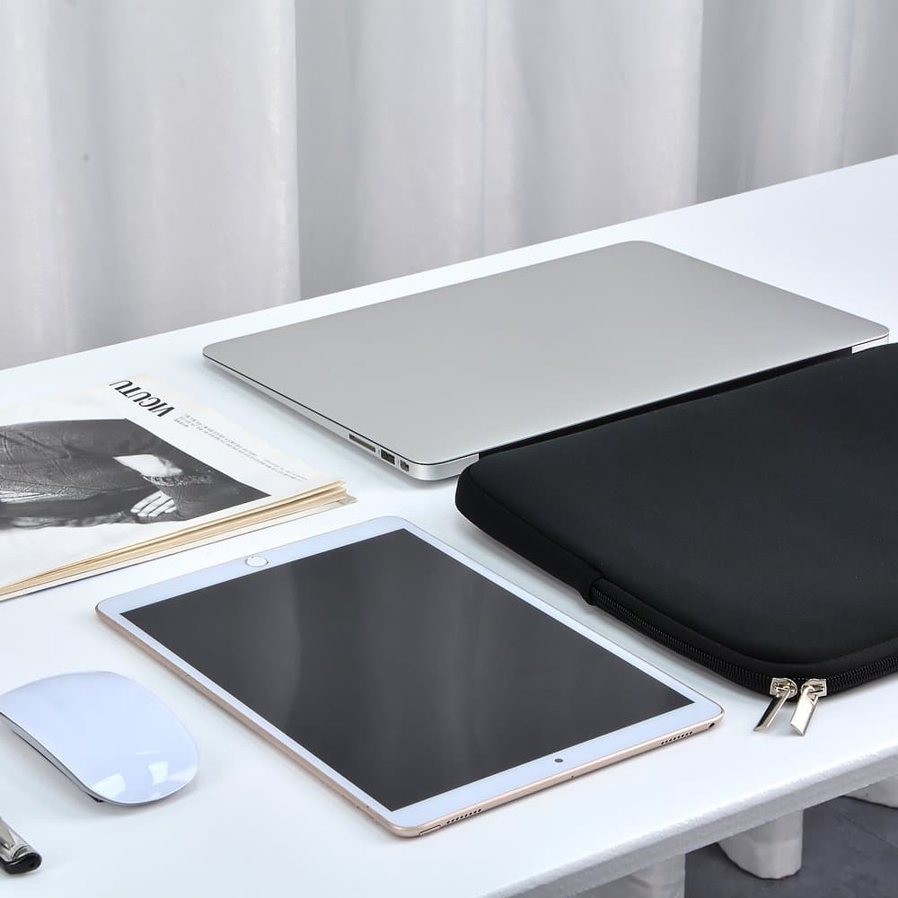 159# Whitesun;Super spongy laptop sleeve with double zippers 14″ inches laptop bag grey blue black maroon Thumbnail 4