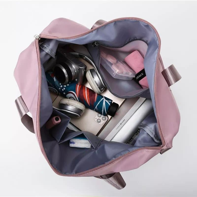 257# Whitesun Expandable duffel Peach (pink) Ladies travel bag medium size gift for women Thumbnail 5