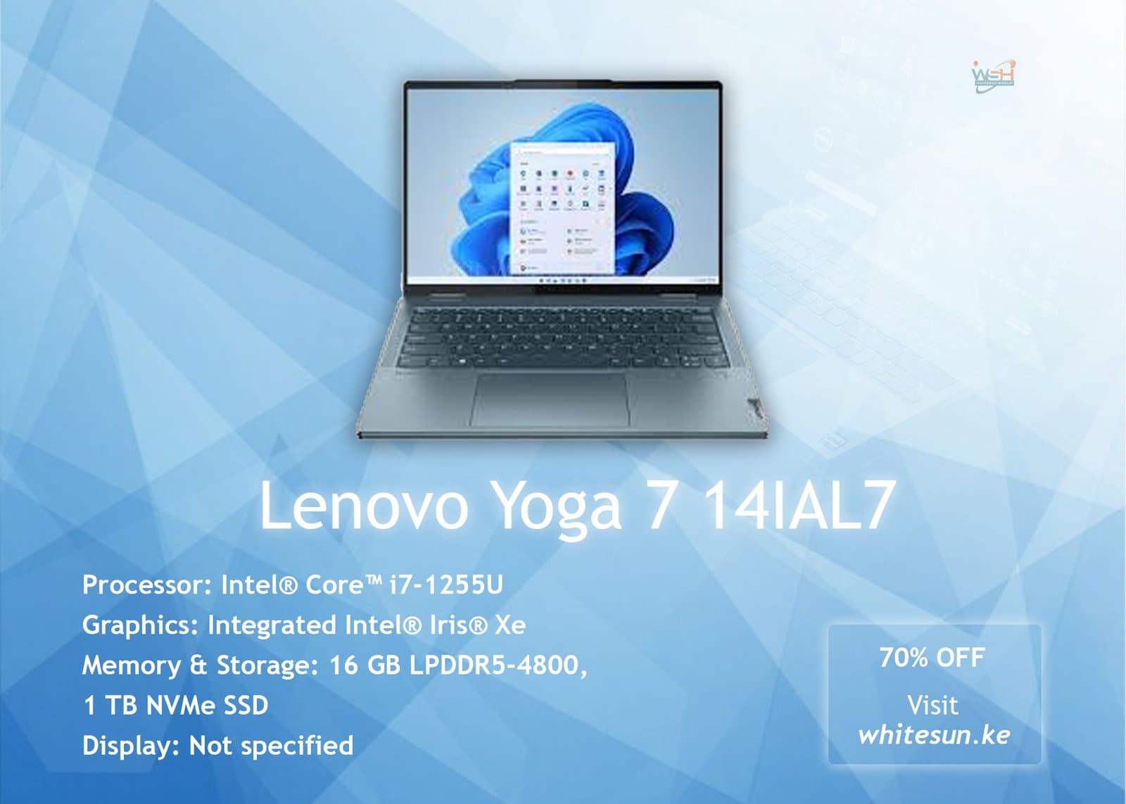 Lenovo Yoga 7 14IAL7, Intel® Core™ i7-1255U