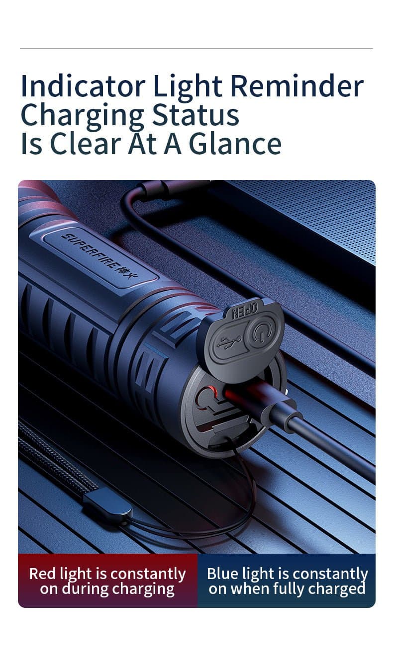 SUPERFIRE S33-N Lightweight & Portable Flashlight | 140LM, USB Rechargeable Thumbnail 6