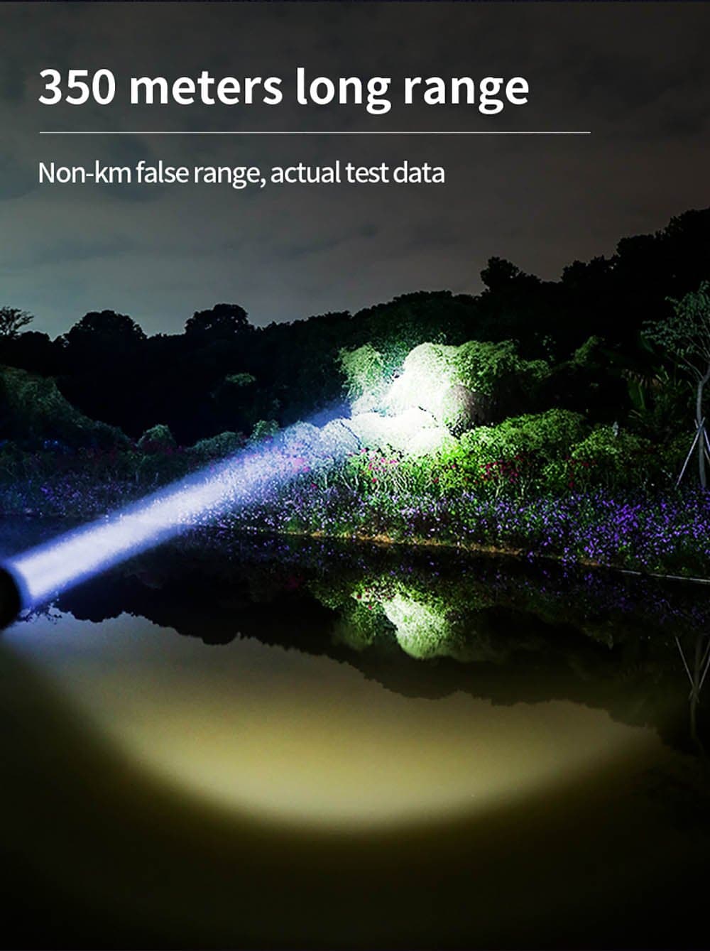 Superfire R3-P90 Rechargeable LED USB Flashlight with built-in Cell Phone Charger Thumbnail 6