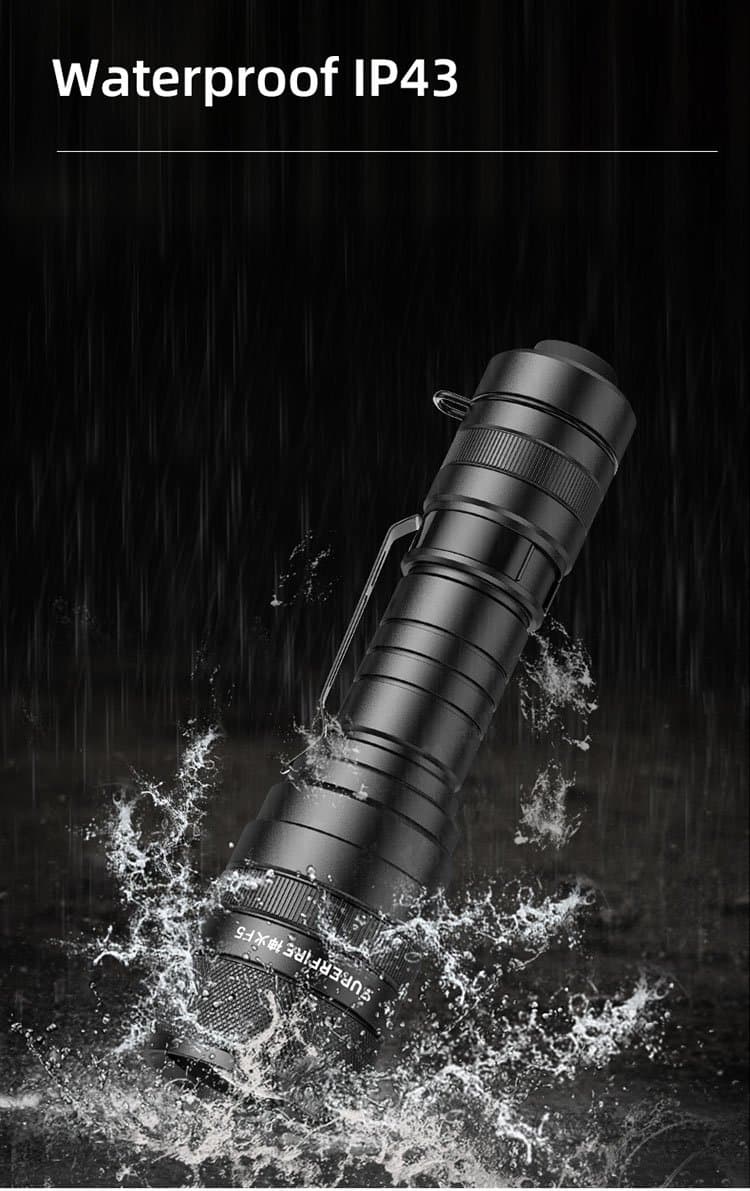 SUPERFIRE F5 1100 Lumen Zoomable Flashlight type c hidden charging port  Thumbnail 3