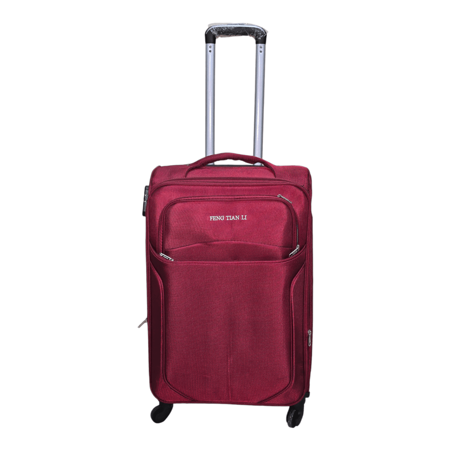 258# Whitesun Fabric Maroon medium size fabric travel suitcase one week travel rolling luggage bag Thumbnail 2