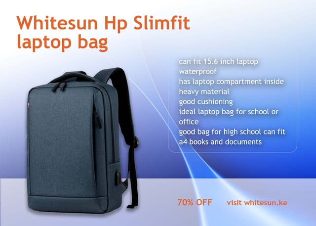260-whitesun-hp-slimfit-laptop-bag-with-usb-cable-college-bag-business-backpack-blue