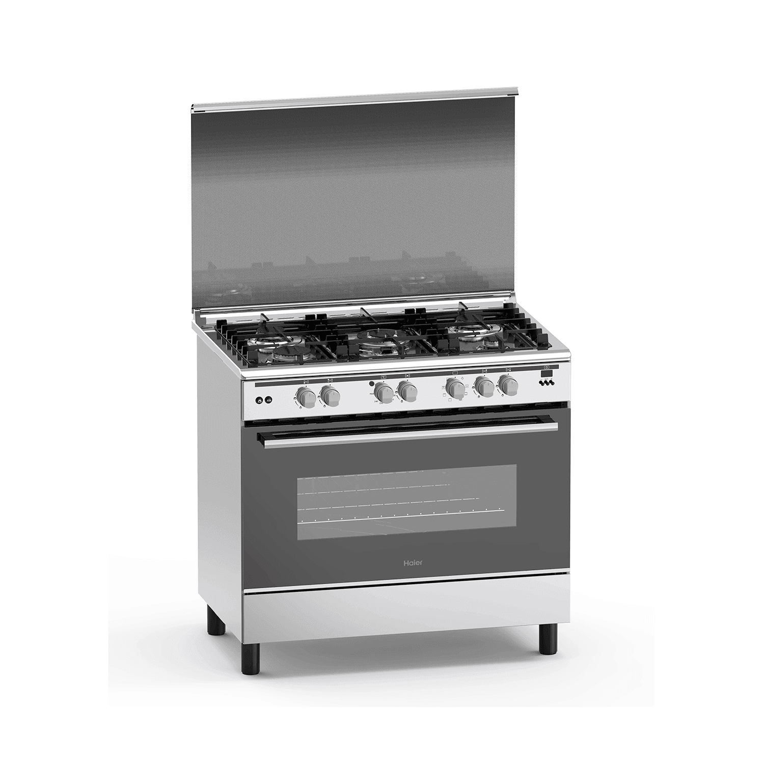 Haier 5 Gas 60X90 Cooker with Electric Long Oven - HCR6050EES Thumbnail 2