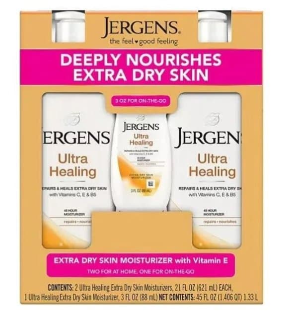 Jergens Ultra Healing Extra Dry Skin Moisturizer (2 Pak. + 3 oz.)