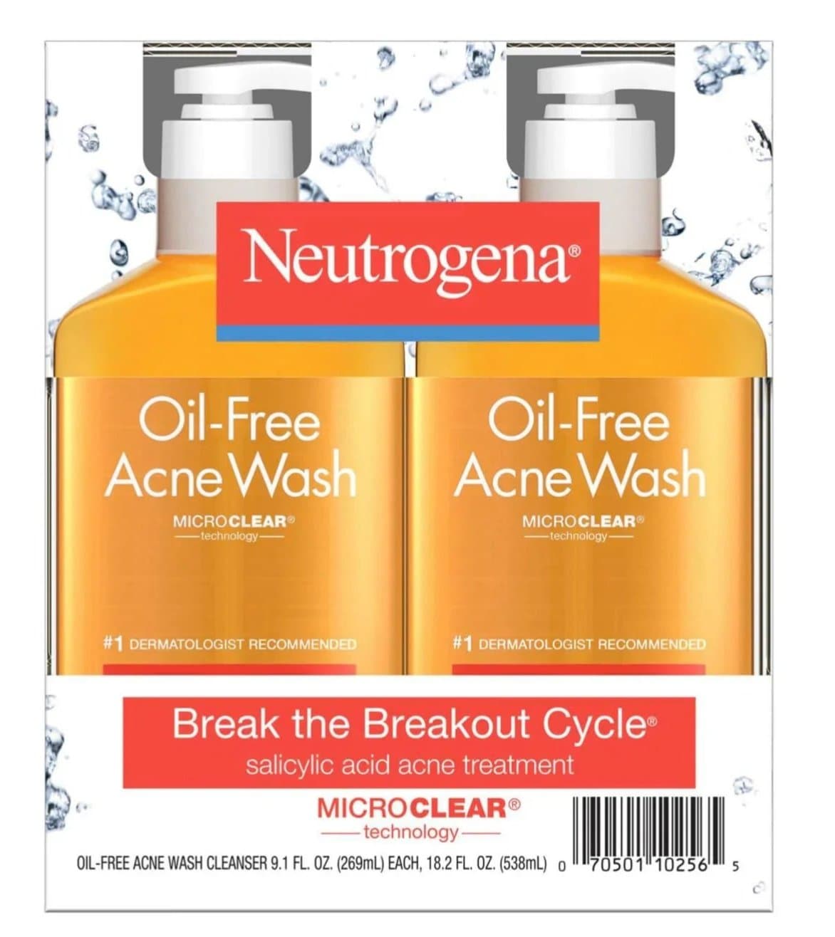Neutrogena Oil-Free Acne Face Wash (269 mL, 2 pack.) Thumbnail 5