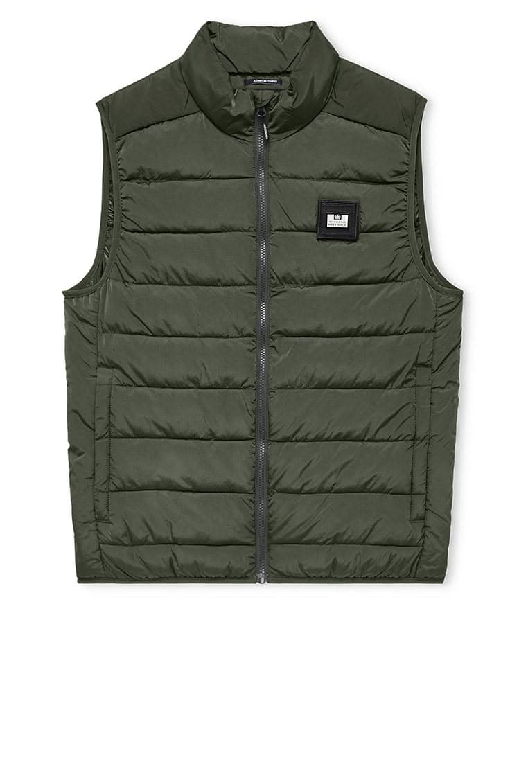 Sleeveless half puff jacket (branded embroidery) Thumbnail 4