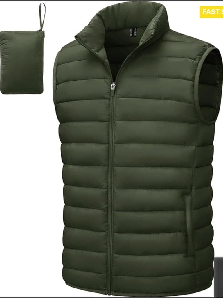 Sleeveless half puff jacket (branded embroidery) Thumbnail 9