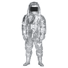 SILVER COLOR PROTECTIVE CLOTHING FOR FIREFIGHTERS,ALUMINISED,IN POLYBAG.SET IS WITH HOOD,1PAIR GLOVES,1PAIR SHOE COVERS,JACKET AND TROUSER