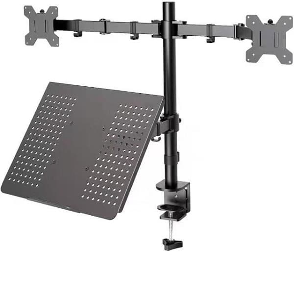 dual-monitor-arm-with-laptop-holder