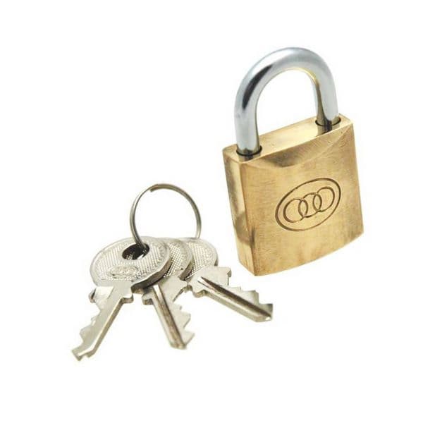 Padlock With 3 Keys Tri Circle